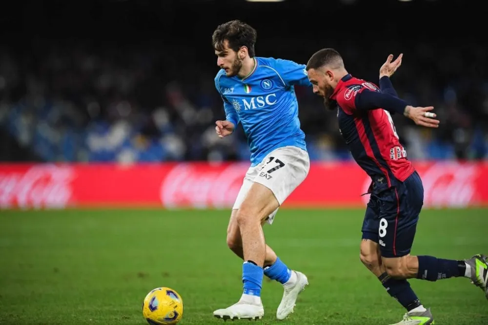 Khvicha Kvaratskhelia avec Naples (sscnapoli.it)