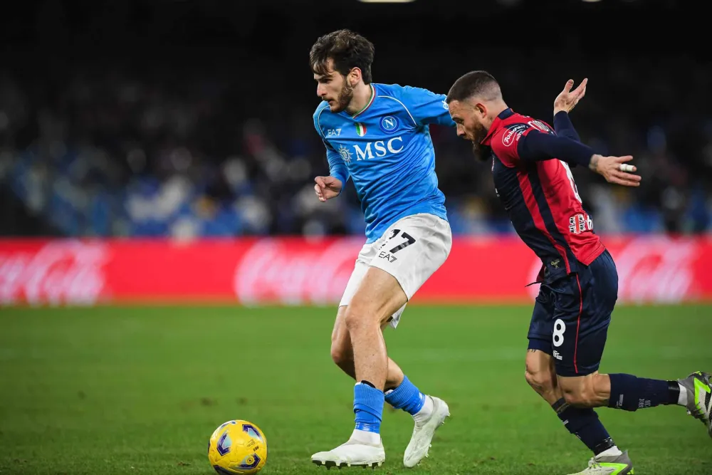 Khvicha Kvaratskhelia avec Naples (sscnapoli.it)