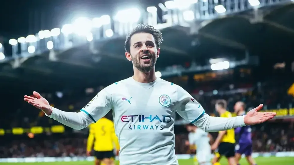 Bernardo Silva avec Manchester City (mancity.com)