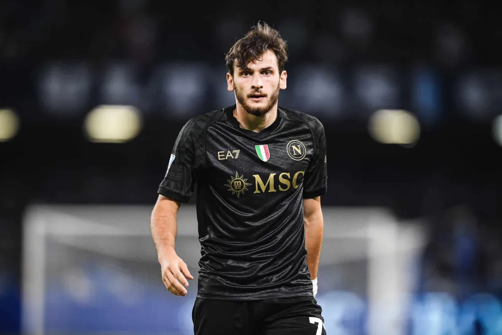 Khvicha Kvaratskhelia avec le Napoli (sscnapoli.it)