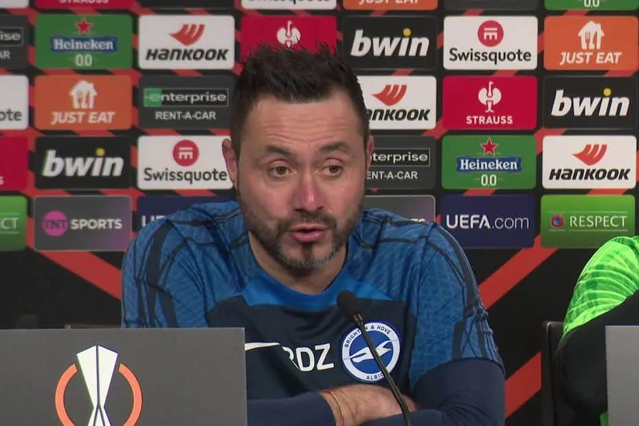 De Zerbi, l'entraineur de l'OM (Capture conférence de presse)