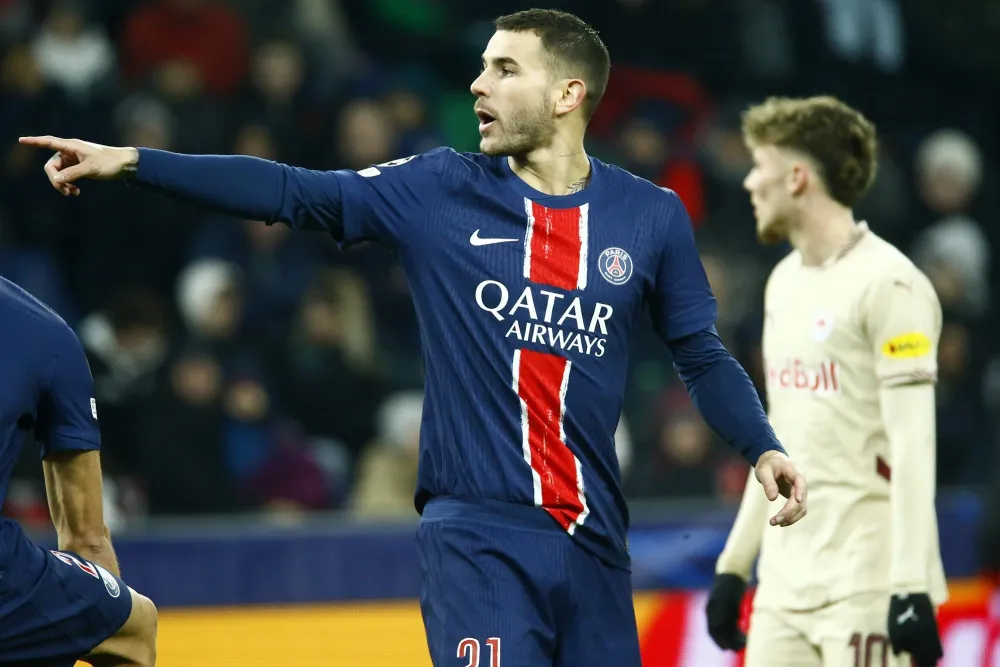 Lucas Hernandez avec le PSG (PSG.FR)