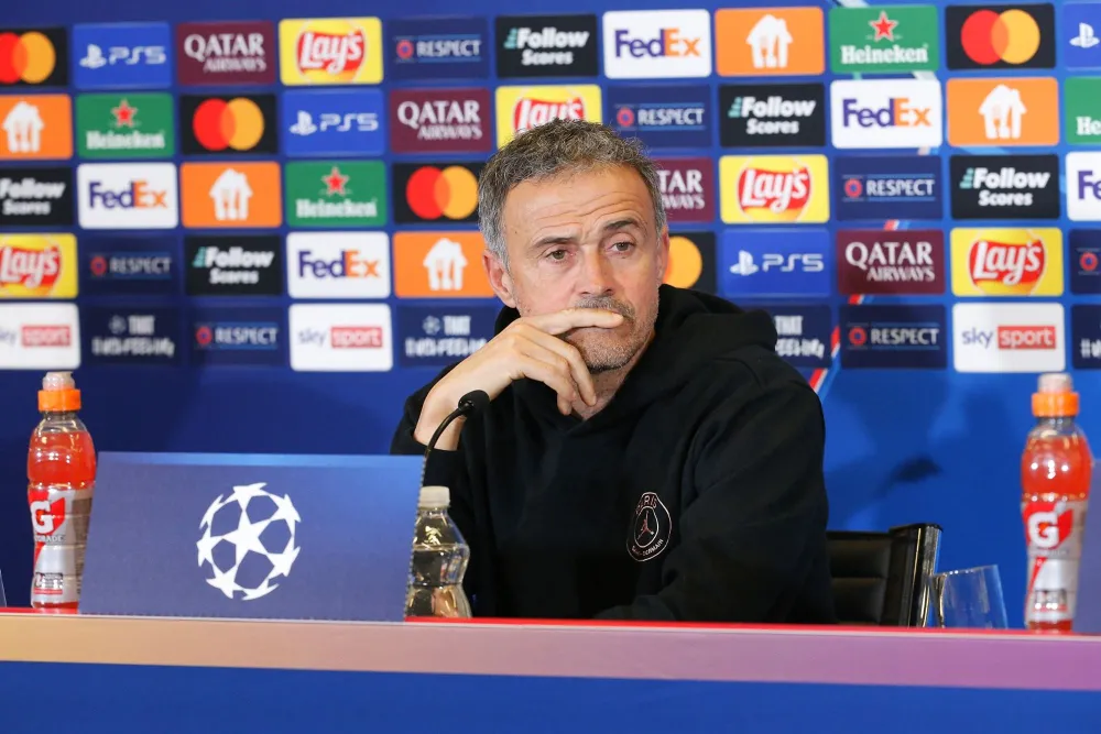 Luis Enrique en conférence de presse (PSG.FR)