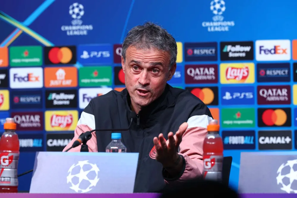 Luis Enrique en conférence de presse (PSG.FR)
