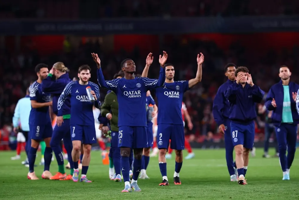Les joueurs parisiens (PSG.FR)