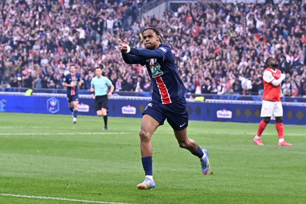 Bradley Barcola, l'attaquant du PSG (PSG.FR)