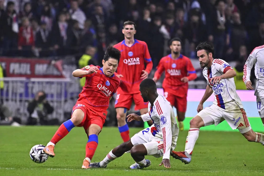 Kang-in Lee face à l'OL (PSG.fr)