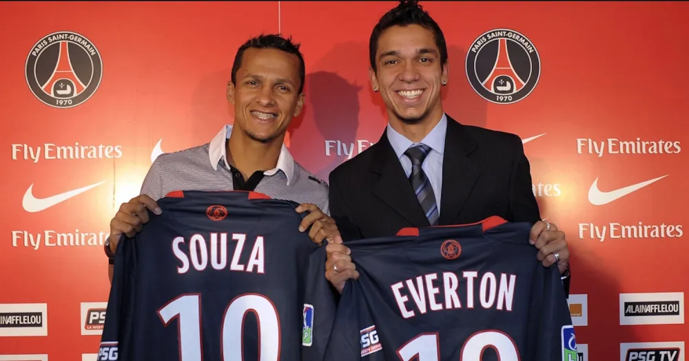 Everton et Souza à leur arrivée au PSG
