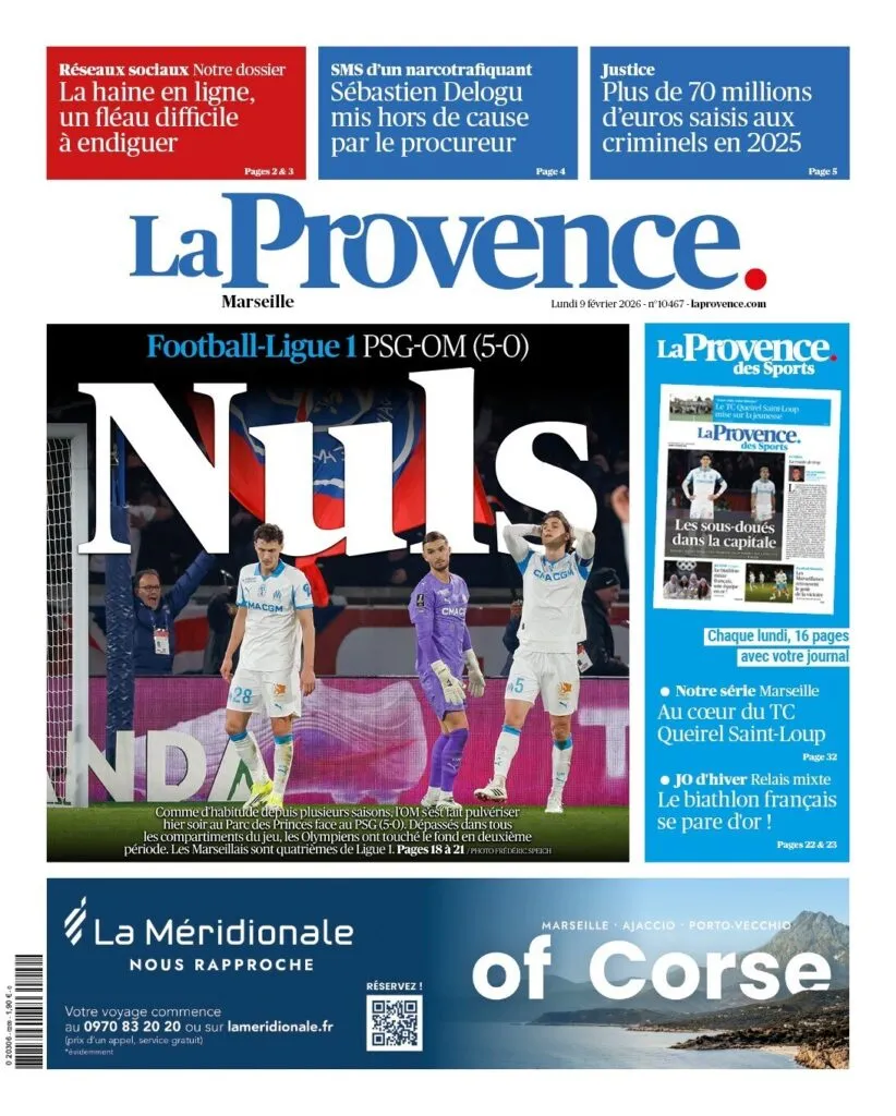 La Une de la Provence