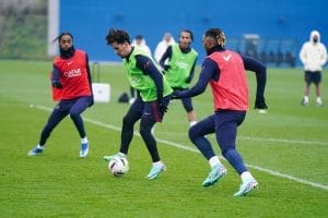 Vitinha lors d'une séance d'entrainement (PSG.FR)