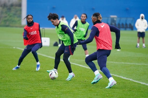 Vitinha lors d'une séance d'entrainement (PSG.FR)