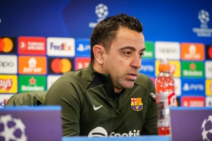 Xavi, l'entraineur du Barça (fcbarcelone.com)