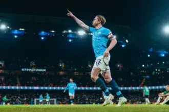 Kevin De Bruyne avec Manchester City (mancity.com)