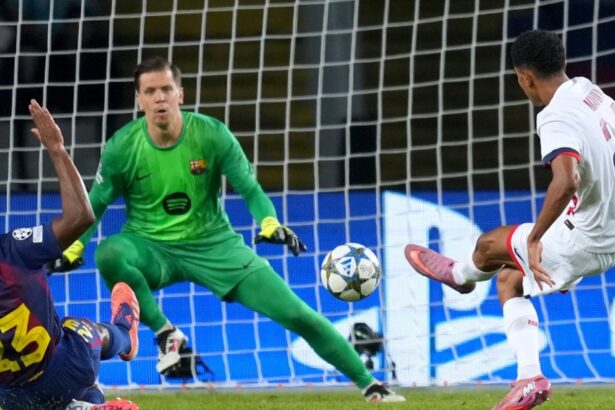 Senny Mayulu, buteur face au Barça (Compte X PSG)