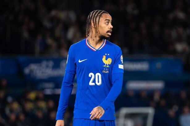 Bradley Barcola avec l'équipe de France (PSG.fr)