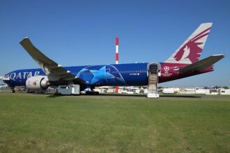 L'avion de la délégation du PSG (Boeing)