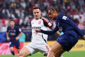 Bradley Barcola face à Flamengo (PSG.fr)