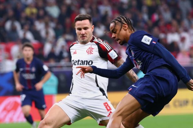 Bradley Barcola face à Flamengo (PSG.fr)