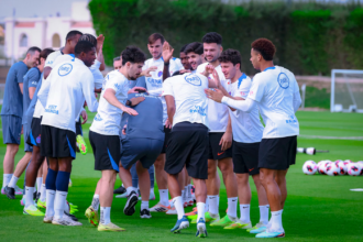 L'entrainement du PSG à Doha au Qatar (PSG.fr)