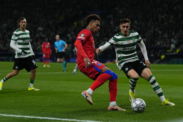 Désiré Doué face au Sporting Portugal (PSG.fr)