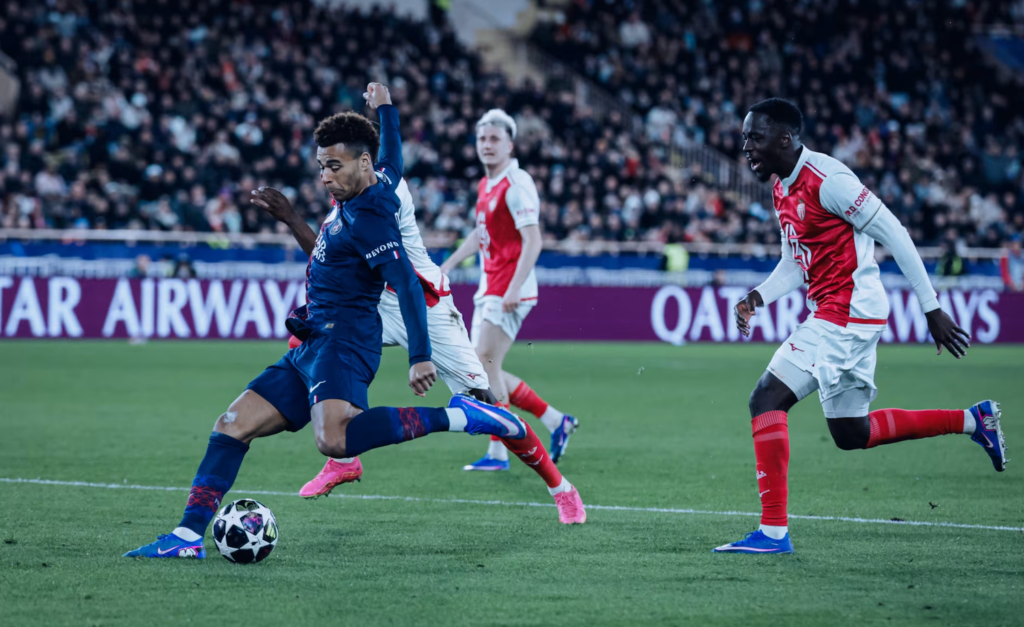 Désiré Doué face à l'AS Monaco (PSG.fr)
