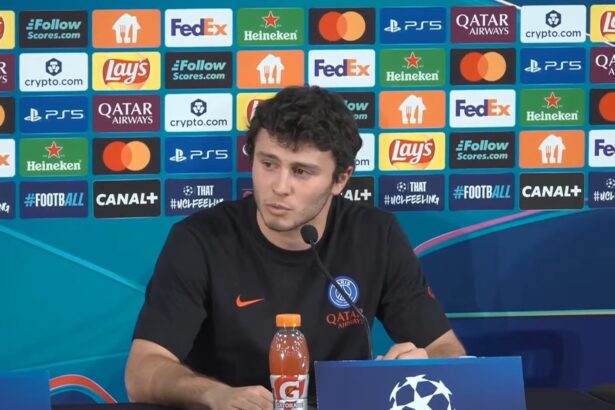 Joao Neves en conférence de presse (Capture Youtube PSG)